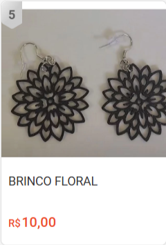 Brinco Floral 3D